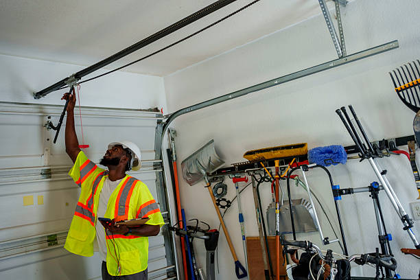 Professional Garage Door Panel Replacement technician working in Forest Lake, MN